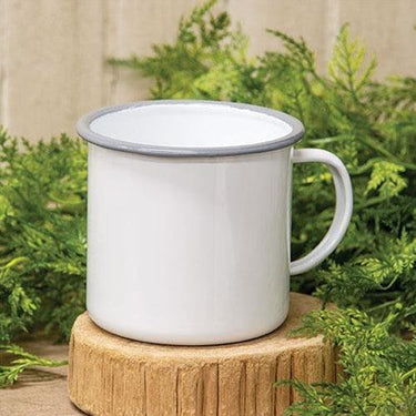 Gray Rim Enamelware Mug - The Fox Decor